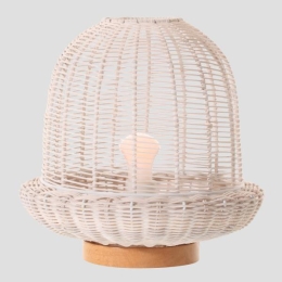 Πορτατίφ λευκό από rattan 30x30 εκ