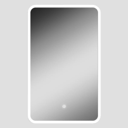 Καθρέπτης παραλληλόγραμμος touch με φωτισμό led λευκός γυάλινος 45x75x3 εκ