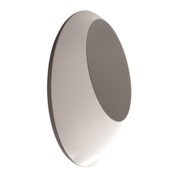 Απλίκα τοίχου οβάλ led pro ip54 γκρι αλουμινίου 22x5.5 εκ