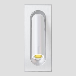 Απλίκα τοίχου χωνευτή led λευκή αλουμινίου 17x6 εκ