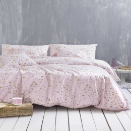 Estella σετ σεντόνια μονά diva με λάστιχο ροζ 105x205 συν 25 εκ