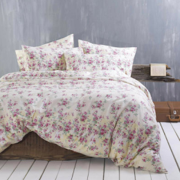 Mayfair ροζ σετ παπλωματοθήκη φανελένια 160x250 εκ