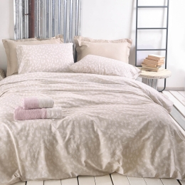 Oliver Diva μπεζ σετ παπλωματοθήκη 225x250 εκ