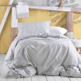 Cute γκρι σετ πάπλωμα παιδικό δύο τεμαχίων 160x240 εκ