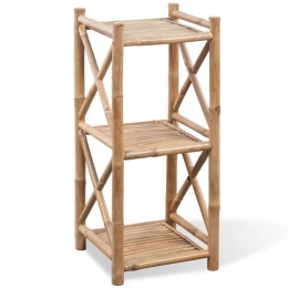 Ραφιέρα τετράγωνη από μπαμπού 35x35x81 εκ