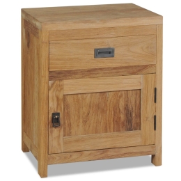 Κομοδίνο από μασίφ ξύλο teak 40x30x50 εκ