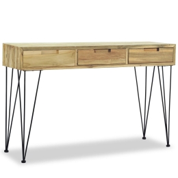 Τραπέζι κονσόλα από μασίφ ξύλο teak 120x35x76 εκ 