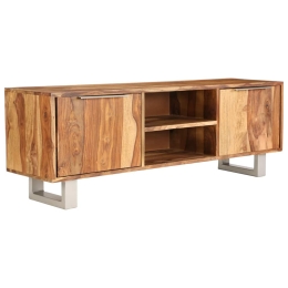 Έπιπλο τηλεόρασης μελί από μασίφ ξύλο sheesham 118x30x40 εκ