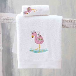 Flamingo σετ πετσέτες παιδικές 2 τεμαχίων