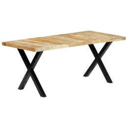 Τραπέζι φαγητού από μασίφ ξύλο μάνγκο 180x90x76 εκ