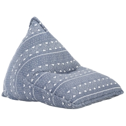 Πουφ πολυθρόνα patchwork υφασμάτινο σε indigo απόχρωση 72x95x70 εκ