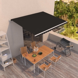 Τέντα Συρόμενη Χειροκίνητη Ανθρακί 400 x 350 εκ.