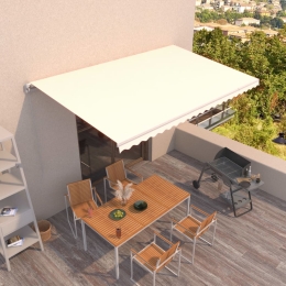 Τέντα Συρόμενη Χειροκίνητη Κρεμ 500 x 350 εκ.