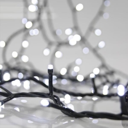 1200 led με σταθερό ψυχρό λευκό φως IP44 και πράσινο καλώδιο 60 μέτρα