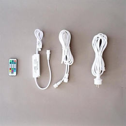 Synchronous RGBW controller και τηλεχειριστήριο με προέκταση παροχής 1.5 μέτρα και κονέκτορα έως 1000 led IP44