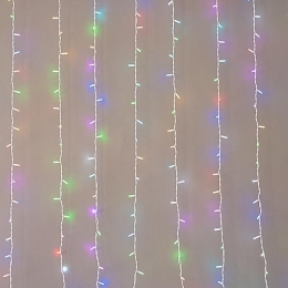 480 led κουρτίνα με λευκό καουτσούκ καλώδιο χωρίς μετασχηματιστή IP65 synchronous RGBW 300x300 εκ
