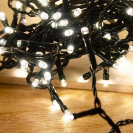 800 Led λαμπάκια IP44 με 8 προγράμματα φωτισμού πράσινο καλώδιο και soft white φως 40μ