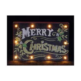 Φωτιζόμενη πινακίδα Merry Christmas 22x4x15 εκ
