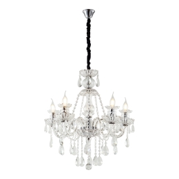 Chandelier πολυέλαιος με διάφανο κρύσταλλο 60x60x60 εκ