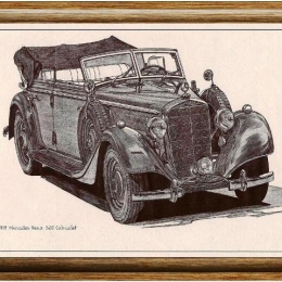 Χειροποίητος πίνακας Mercedes Cabriolet 