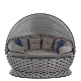 Lungo daybed από μέταλλο και σχοινί με επιλογή χρώματος 180x80 εκ