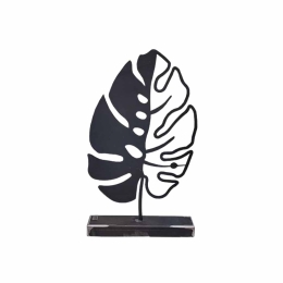 Leaf χειροποίητο επιτραπέζιο μεταλλικό διακοσμητικό με φύλλο και επιλογή απόχρωσης 25x5x43 εκ