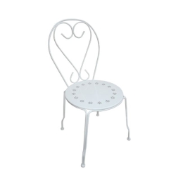 Bistro καρέκλα μεταλλική λευκή 41x48x90 εκ