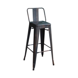 Relix σκαμπώ bar με πλάτη antique black