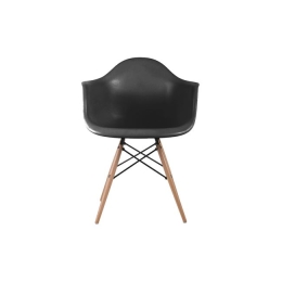 Alea wood πολυθρόνα pp μαύρο 62x58x81 εκ
