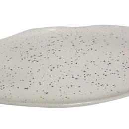 Οβάλ πιατέλα arctic white λευκή σετ των δύο τεμαχίων 38x22 εκ