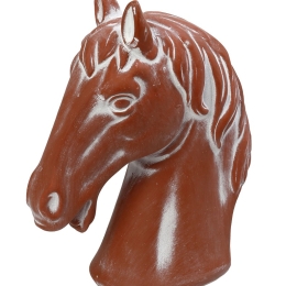 Ethnic κεφάλι terracotta αλόγου σετ δύο τεμάχια 19x10x24 εκ