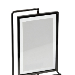 Minimal κορνίζα μεταλλική μαύρη περιστρεφόμενη διπλής όψεως 12x7x18 εκ για φωτογραφία 10x15 εκ