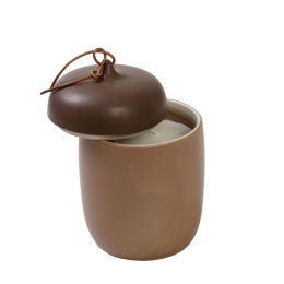 Homemade Spa κεραμικό αρωματικό κερί σε καφέ χρώμα με 60 ώρες καύσης 11x19 εκ