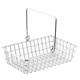 Καλαθάκι τύπου supermarket από χρώμιο 22x14x7 εκ