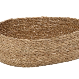 Οβάλ ψωμιέρα ψάθινη Seagrass 22x14x6 εκ