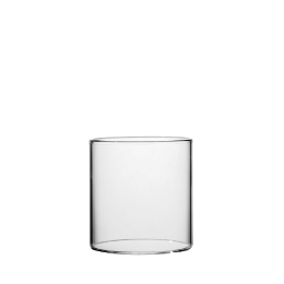 Borosilicate γυάλινο διάφανο χαμηλό ποτήρι σετ τεσσάρων τεμαχίων 8x9 εκ 360ml