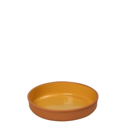 Terracotta Yellow πυρίμαχο ρηχό μπωλ σετ των δέκα τεμαχίων 23x4 εκ