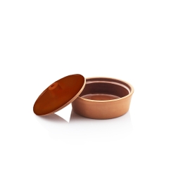 Terracotta Brown πυρίμαχο σκεπαστό σκεύος σετ των δώδεκα τεμαχίων 15x6 εκ