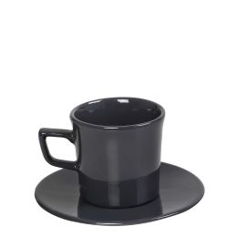 Anthracite Essentials φλυτζάνι και πιατάκι εσπρέσσο σετ των έξι 100 ml 11x7 εκ