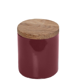 Pomegrenate Essentials δοχείο από πορσελάνη με ξύλινο καπάκι σετ των έξι 8x9 εκ