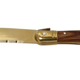 Antique cut μαχαίρι steak επίχρυσο με ξύλινη λαβή σετ των δώδεκα τεμαχίων 23 εκ