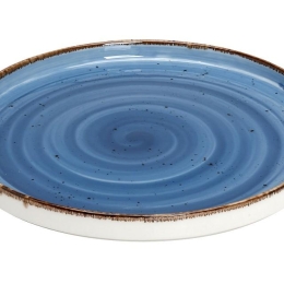 Terra Blue μπλε πιάτο step ρηχό σετ έξι τεμαχίων 30 εκ