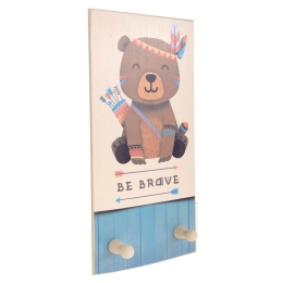 Be Brave παιδική χειροποίητη ξύλινη κρεμάστρα 20x40 εκ