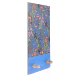 Floral χειροποίητη ξύλινη κρεμάστρα 20x40 εκ