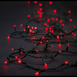 100 Led λαμπάκια IP44 με επεκτεινόμενο πράσινο καλώδιο και κόκκινο φως 5μ