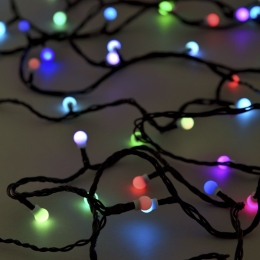 60 Led μπάλες IP44 με επεκτεινόμενο καλώδιο και πολύχρωμο φως 6μ