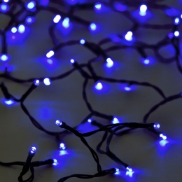 100 Led λαμπάκια IP44 με πρόγραμμα πράσινο καλώδιο μπλε φως 5μ