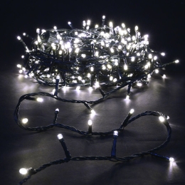200 led λαμπάκια με πράσινο επεκτεινόμενο καλώδιο και soft white φως 10μ