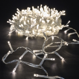800 Led λαμπάκια IP44 με 8 προγράμματα διάφανο καλώδιο και soft white φως 40μ