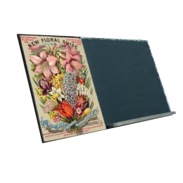 Fleurs ξύλινος χειροποίητος μαυροπίνακας 38x26 εκ